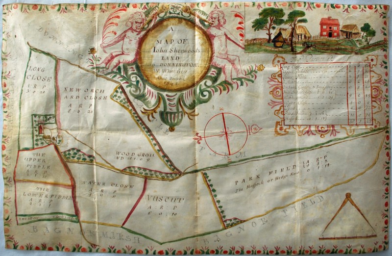 Map of Winterborne, 1694. 