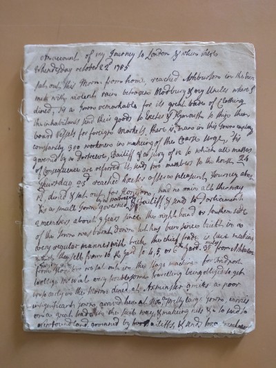 The first page of the diary.