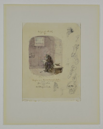  'Fagin In The Condemned Cell', by George Cruikshank.