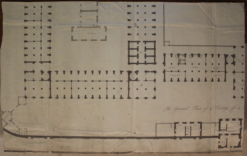 Detail of plan of Durham Assize Courts and Prison, c. 1811. Courtesy of Durham County Record Office.