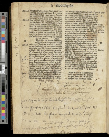 Final page of text with numerous notes and doodles and an unidentified signature, possibly Richard Norton
