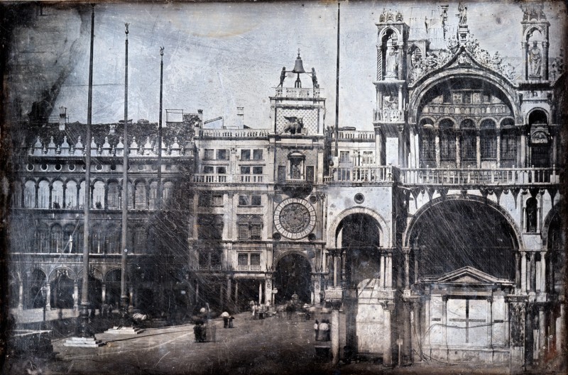 Ruskin's daguerreotype of the south front of St Mark's Basilica, Venice, 1850.