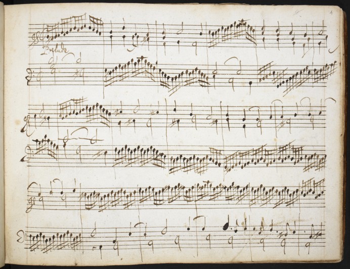 Purcell Autograph Manuscript of keyboard music - the only survivng example of Purcell's harpsichord music written in his own hand