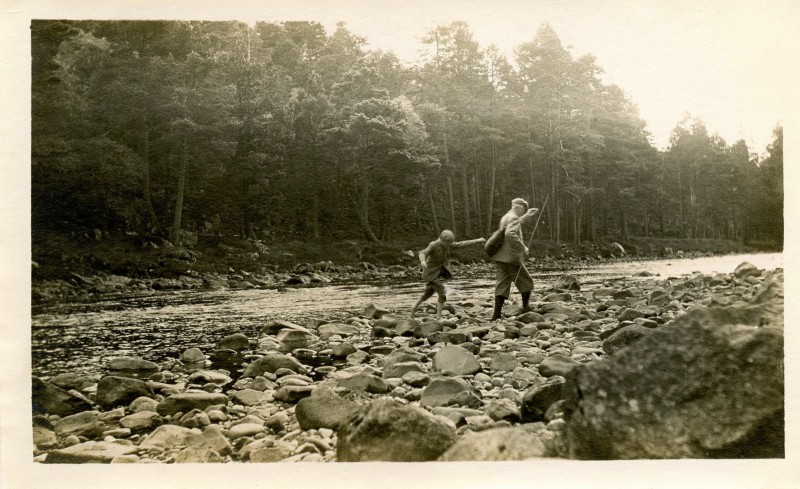 Summer 1909 the Princes at Altnaguithsach, on the Balmoral estate