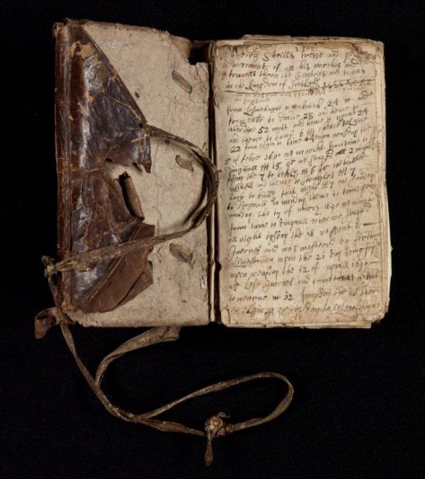 Diary and memorandum book of George Steill of Trows. Image courtesy of the National Library of Scotland.