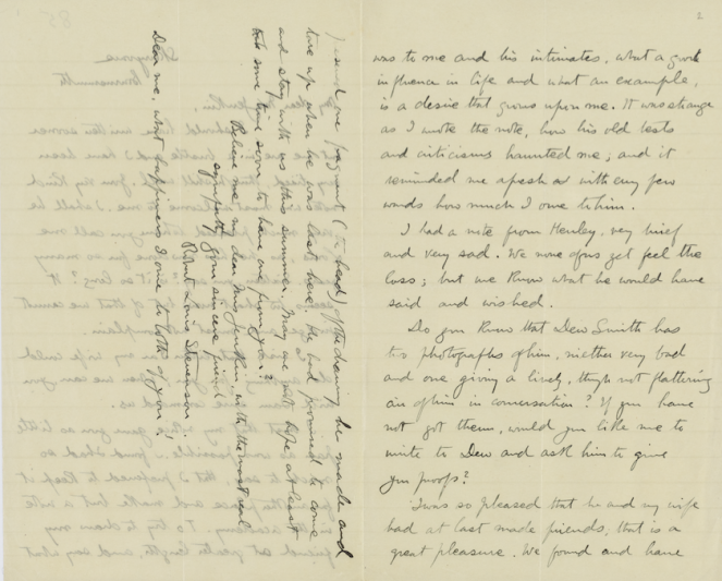 Top and above: letter from RLS to Anne Jenkin. Courtesy of National Library of Scotland.