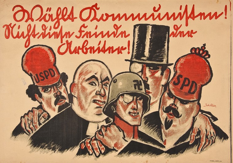 Poster “Wählt Kommunisten! Nicht diese Feinde der Arbeiter!", circa 1920.