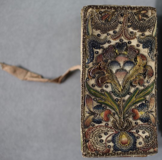Images of the wonderful embroidered binding, 17th century. Courtesy of Durham University Library.