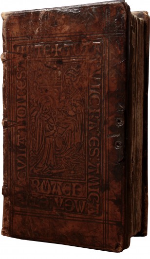The binding by Robert Macé (binder to the University of Caen from 1522 until 1557).